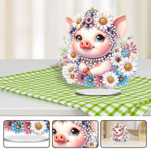 Load image into Gallery viewer, Acrylic Daisy Pig Diamond Painting Desktop Ornaments for Bedroom Table Decor
