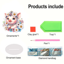 Load image into Gallery viewer, Acrylic Daisy Pig Diamond Painting Desktop Ornaments for Bedroom Table Decor
