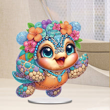 Load image into Gallery viewer, Acrylic Hibiscus Turtle Diamond Painting Desktop Ornaments Bedroom Table Decor
