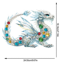 Load image into Gallery viewer, Acrylic Silver Gem Dragon Diamond Painting Desktop Ornaments Bedroom Table Decor
