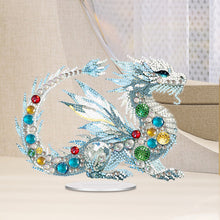 Load image into Gallery viewer, Acrylic Silver Gem Dragon Diamond Painting Desktop Ornaments Bedroom Table Decor
