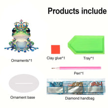 Load image into Gallery viewer, Acrylic Frog Prince Diamond Painting Desktop Ornaments Bedroom Table Decor
