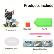 Load image into Gallery viewer, Acrylic Bulldog in Dress Diamond Painting Desktop Ornaments Bedroom Table Decor
