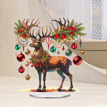 Load image into Gallery viewer, Acrylic Christmas Elk Diamond Painting Desktop Ornaments Bedroom Table Decor
