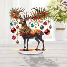 Load image into Gallery viewer, Acrylic Christmas Elk Diamond Painting Desktop Ornaments Bedroom Table Decor
