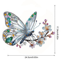 Load image into Gallery viewer, Acrylic Special Shape Butterfly Cherry Blossom Diamond Painting Hanging Pendant
