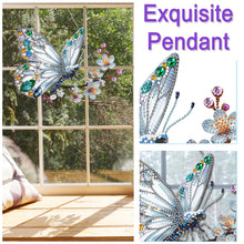 Load image into Gallery viewer, Acrylic Special Shape Butterfly Cherry Blossom Diamond Painting Hanging Pendant
