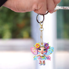 Load image into Gallery viewer, 6Pcs Double Sided Cartoon Diamond Painting Art Keychain Pendant DIY Crafts Decor
