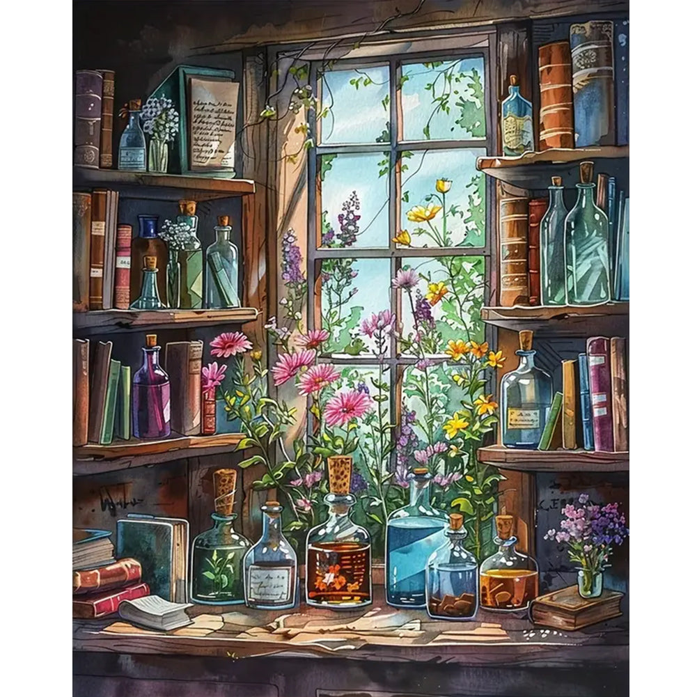 Diamond Painting - Full Round - Windowsill plants (40*50CM)