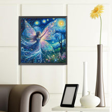 Load image into Gallery viewer, Diamond Painting - Full Round - Butterfly girl and starry sky (40*40CM)
