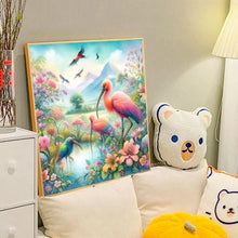 Load image into Gallery viewer, Diamond Painting - Full Round - Drinking flamingos by the stream (40*40CM)
