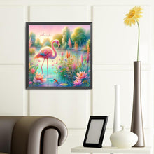 Load image into Gallery viewer, Diamond Painting - Full Round - Flamingos by the stream (40*40CM)
