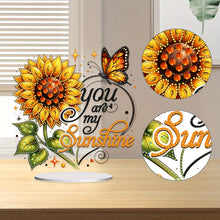 Load image into Gallery viewer, Special Shape Sunflower Butterfly Desktop Diamond Art Kits for Home Office Decor
