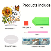 Load image into Gallery viewer, Special Shape Sunflower Butterfly Desktop Diamond Art Kits for Home Office Decor
