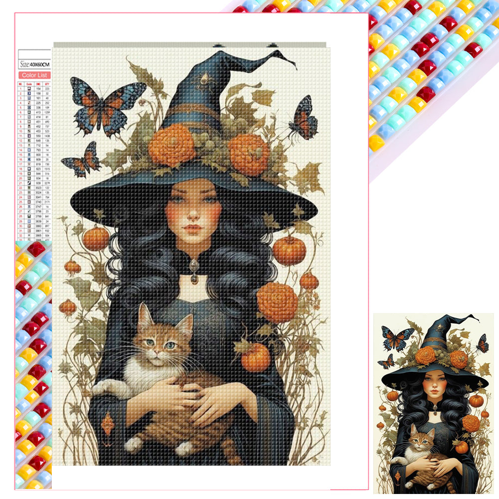 Diamond Painting - Full Square - Halloween witch (40*60CM)