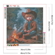 Load image into Gallery viewer, Diamond Painting - Full Round - Cowboy kid (40*40CM)
