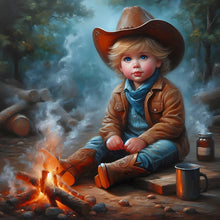 Load image into Gallery viewer, Diamond Painting - Full Round - Cowboy kid (40*40CM)
