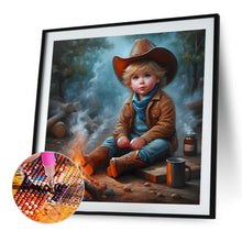 Load image into Gallery viewer, Diamond Painting - Full Round - Cowboy kid (40*40CM)
