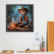 Load image into Gallery viewer, Diamond Painting - Full Round - Cowboy kid (40*40CM)
