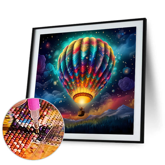 Diamond Painting - Full Round - Hot air balloons in oil painting style (30*30CM)