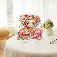 Load image into Gallery viewer, PVC Special Shaped Sewing Machine Girl Desktop Diamond Art Kits Bedroom Decor
