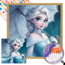 Load image into Gallery viewer, AB Diamond Painting - Full Round - Elsa holding an umbrella (40*40CM)
