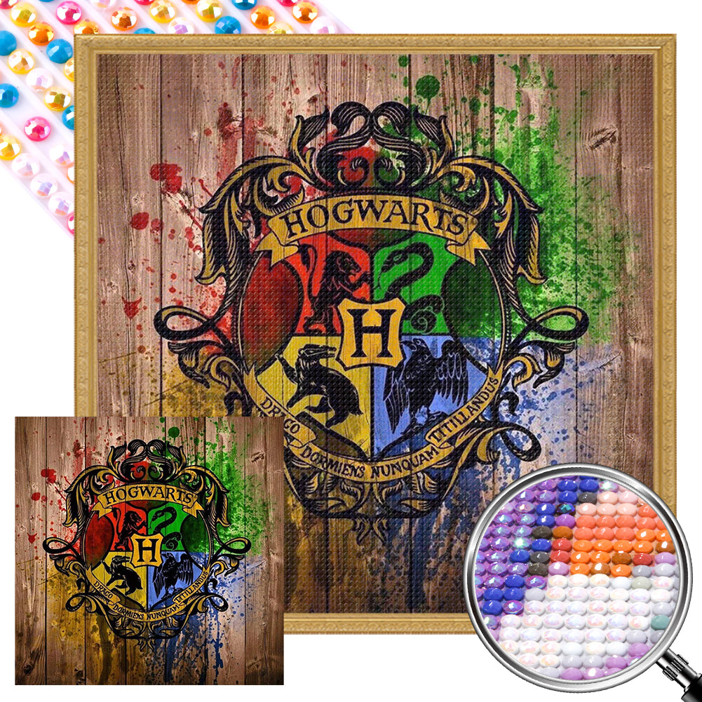AB Diamond Painting - Full Round - Hogwarts school emblem (40*40CM)