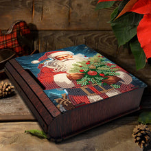 Load image into Gallery viewer, Wooden Christmas Theme Diamond Jewelry Case Mosaic Craft Set for Rings Bracelets
