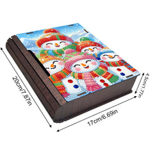 Load image into Gallery viewer, Wooden Christmas Theme Diamond Jewelry Case Mosaic Craft Set for Rings Bracelets
