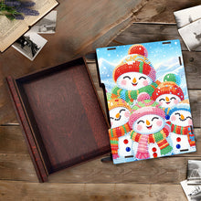 Load image into Gallery viewer, Wooden Christmas Theme Diamond Jewelry Case Mosaic Craft Set for Rings Bracelets

