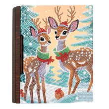Load image into Gallery viewer, Wooden Christmas Theme Diamond Jewelry Case Mosaic Craft Set for Rings Bracelets
