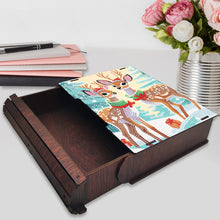 Load image into Gallery viewer, Wooden Christmas Theme Diamond Jewelry Case Mosaic Craft Set for Rings Bracelets
