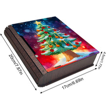 Load image into Gallery viewer, Wooden Christmas Theme Diamond Jewelry Case Mosaic Craft Set for Rings Bracelets

