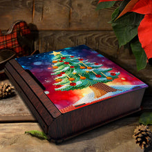 Load image into Gallery viewer, Wooden Christmas Theme Diamond Jewelry Case Mosaic Craft Set for Rings Bracelets
