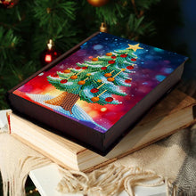 Load image into Gallery viewer, Wooden Christmas Theme Diamond Jewelry Case Mosaic Craft Set for Rings Bracelets
