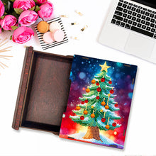 Load image into Gallery viewer, Wooden Christmas Theme Diamond Jewelry Case Mosaic Craft Set for Rings Bracelets

