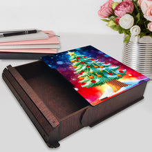 Load image into Gallery viewer, Wooden Christmas Theme Diamond Jewelry Case Mosaic Craft Set for Rings Bracelets
