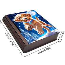 Load image into Gallery viewer, Wooden Christmas Theme Diamond Jewelry Case Mosaic Craft Set for Rings Bracelets
