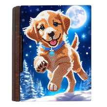 Load image into Gallery viewer, Wooden Christmas Theme Diamond Jewelry Case Mosaic Craft Set for Rings Bracelets
