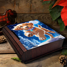 Load image into Gallery viewer, Wooden Christmas Theme Diamond Jewelry Case Mosaic Craft Set for Rings Bracelets
