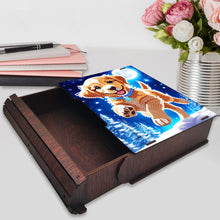 Load image into Gallery viewer, Wooden Christmas Theme Diamond Jewelry Case Mosaic Craft Set for Rings Bracelets
