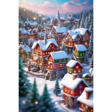 Load image into Gallery viewer, AB Diamond Painting - Full Round - Winter town (40*60CM)
