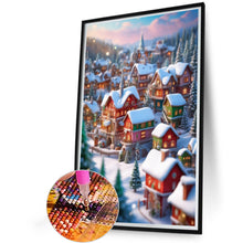 Load image into Gallery viewer, AB Diamond Painting - Full Round - Winter town (40*60CM)
