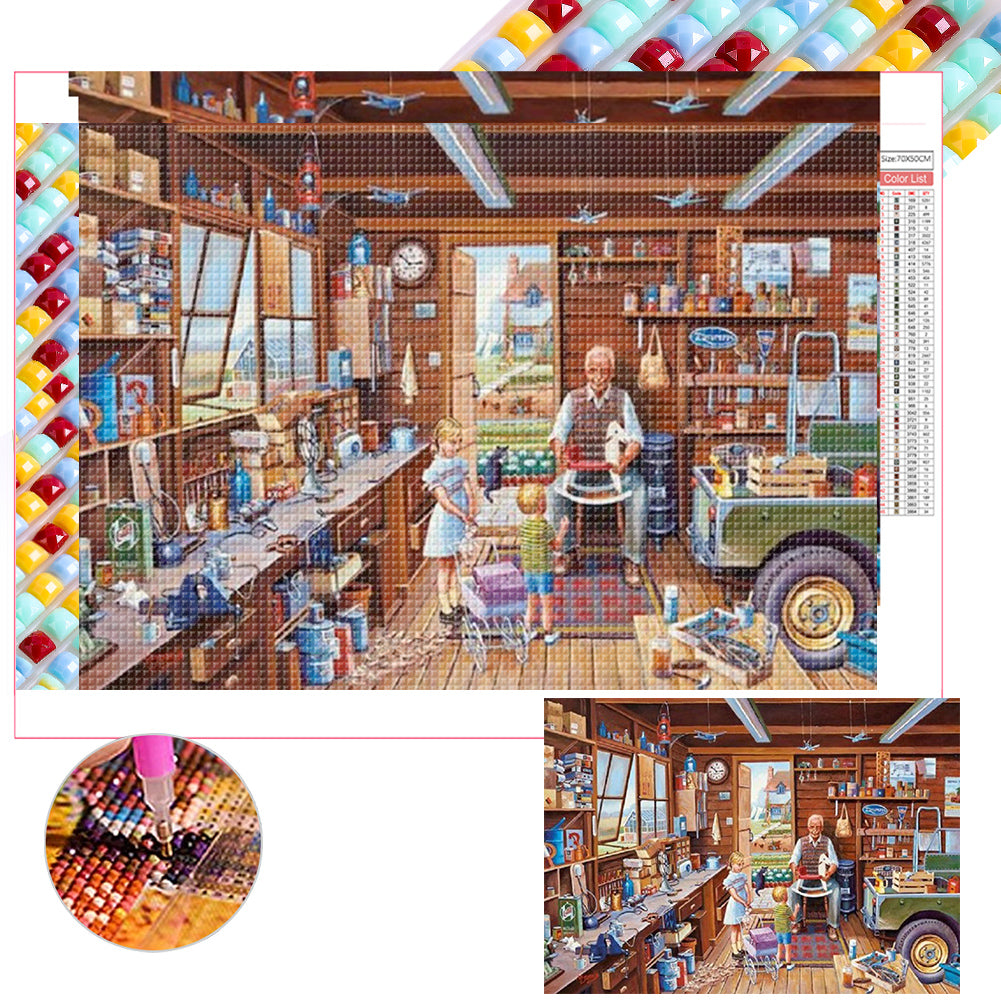 Diamond Painting - Full Square - Grandpa's gift (70*50CM)