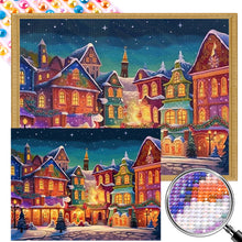 Load image into Gallery viewer, AB Diamond Painting - Full Round - Winter night town (60*45CM)

