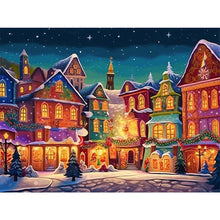 Load image into Gallery viewer, AB Diamond Painting - Full Round - Winter night town (60*45CM)

