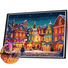 Load image into Gallery viewer, AB Diamond Painting - Full Round - Winter night town (60*45CM)
