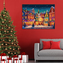 Load image into Gallery viewer, AB Diamond Painting - Full Round - Winter night town (60*45CM)
