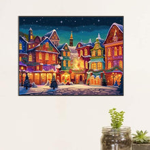 Load image into Gallery viewer, AB Diamond Painting - Full Round - Winter night town (60*45CM)

