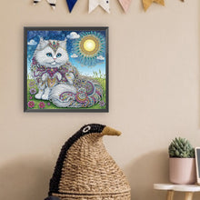 Load image into Gallery viewer, Diamond Painting - Partial Special Shaped - White cat (30*30CM)
